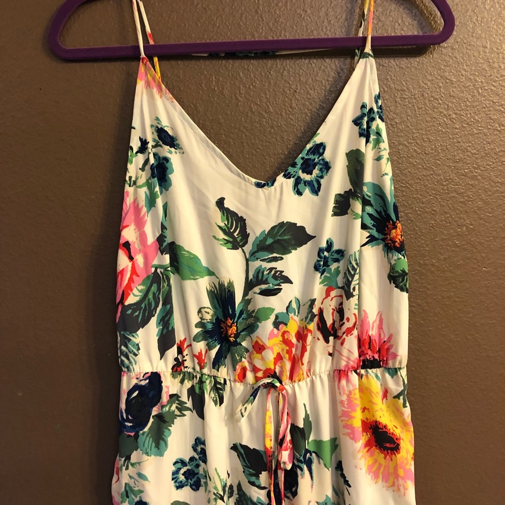 Silky White Floral Maxi